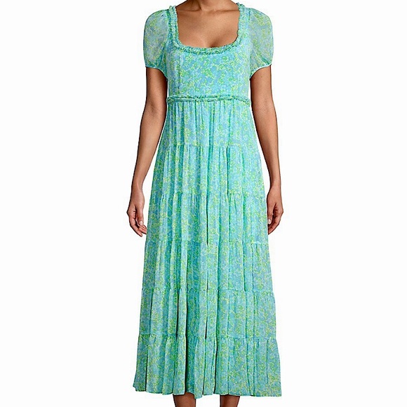 Likely Dresses & Skirts - LIKELY Chloe Crinkled Chiffon Midi Dress